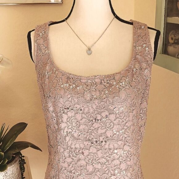 Alex Evenings Women's Taupe Evening Dress With Duster - Picture 8 of 15